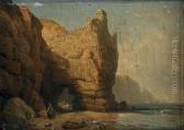 Passants Sous La Falaise, 1880 - view 1
