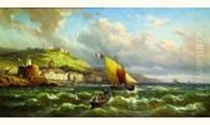 Bateau A Grement Mediterraneen Rentrant Par Gros Temps, Circa 1860 by Charles Euphrasie Kuwasseg
