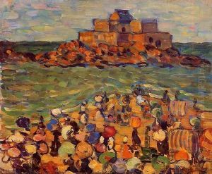 Chateaubriands Tomb St Malo Aka St Malo Chateaubriands Tomb by Maurice Brazil Prendergast