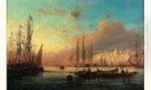 Port Au Moyen-orient by Charles Euphrasie Kuwasseg