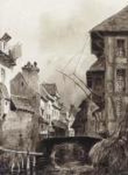 Des Maisons Traversees Par Un Canal Dans Un Village - view 1
