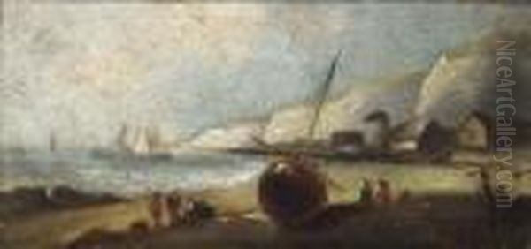 Unloading At Low Tide On The Britanny Coast; And A Britanny Fishingvillage - view 1