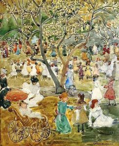 May Party Aka May Day Central Park by Maurice Brazil Prendergast