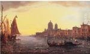 Soleil Couchant, Venise by Charles Euphrasie Kuwasseg