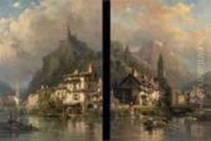 Mountainside Villages by Charles Euphrasie Kuwasseg