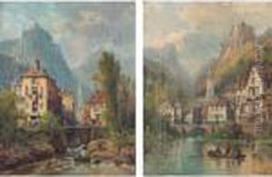 Mountain Villages by Charles Euphrasie Kuwasseg