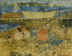 Shipyard Children Playing by Maurice Brazil Prendergast