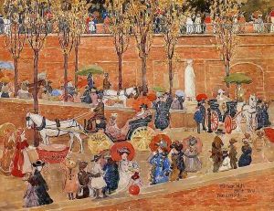 Pincian Hill Rome Aka Afternoon Pincian Hill by Maurice Brazil Prendergast