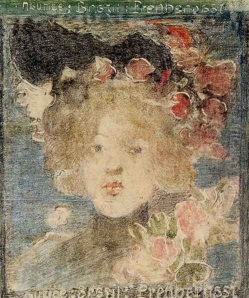 Head Of A Girl (with Roses) - view 1