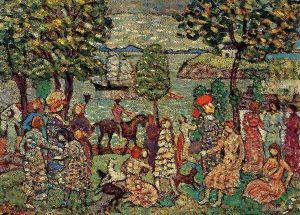 Fantasy Aka Landscape With Figures by Maurice Brazil Prendergast