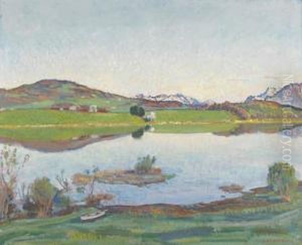 Lac De Bret, Soir - view 1