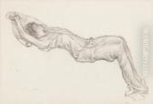 Femme Etendue A La Draperie.