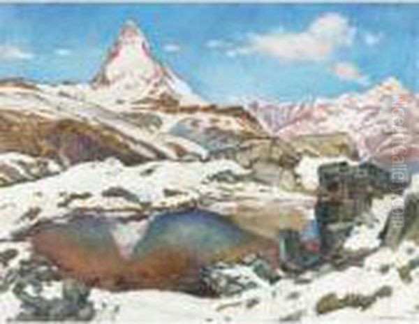 The Matterhorn At A Little Lake - view 1