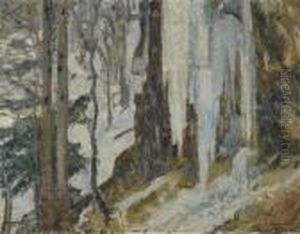 Gorges De L'areuse In Winter. 1929.