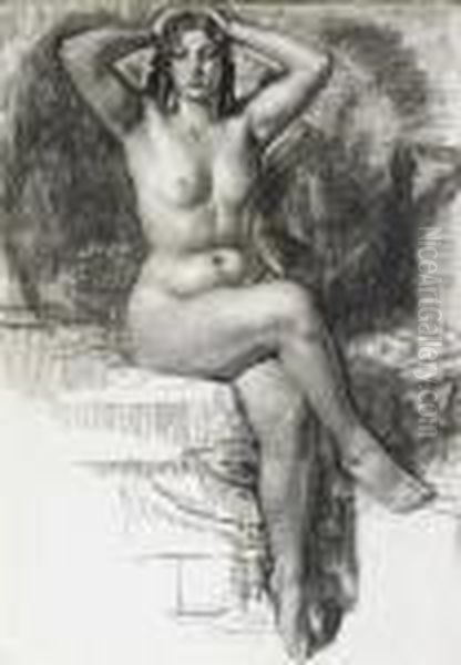 Seated Female Nude. - view 1