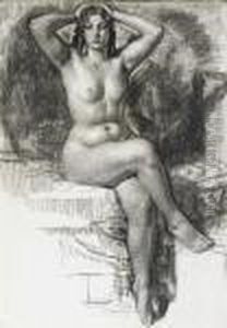 Seated Female Nude.