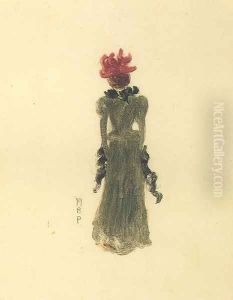Green Dress by Maurice Brazil Prendergast