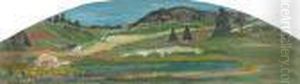 Juralandschaft Mit Kuhweide Und Kleinem See. Juralandschaft Mit Kuhweide Und Kleinem See.