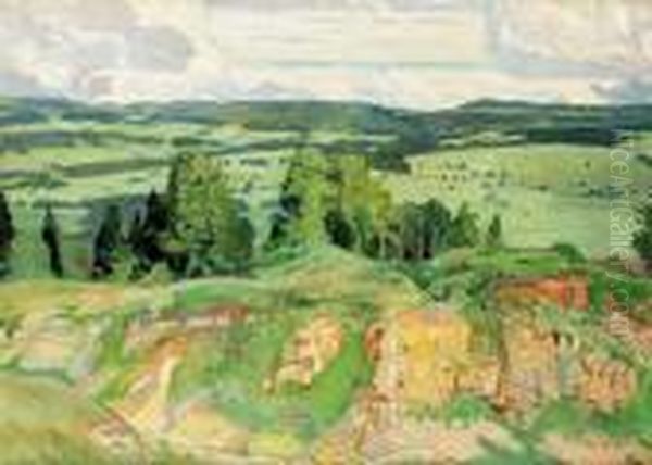 Sommerliche Landschaft Im Jura. - view 1