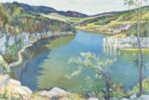 Au Bord Du Doubs. by Charles L'Eplattenier