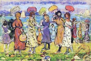 Sunny Day at the Beach by Maurice Brazil Prendergast