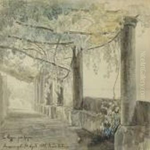 En Loggia Pa Capri by Janus Andreas Bartholin La Cour