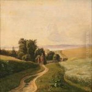 Summer Day At Mols,denmark by Janus Andreas Bartholin La Cour