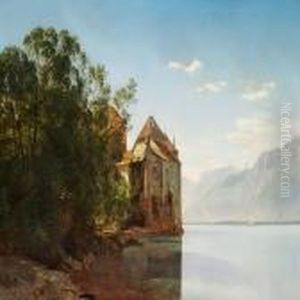 The Chillon Castle At Lake Leman by Janus Andreas Bartholin La Cour