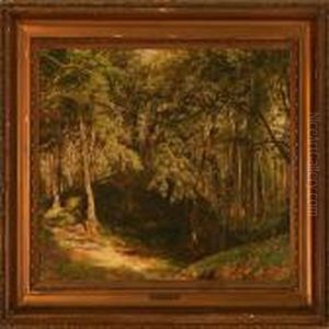 Sunny Forest Scene by Janus Andreas Bartholin La Cour