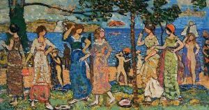 Women at the Seashore by Maurice Brazil Prendergast