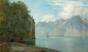 Chateau De Chillon, Lac Leman by Janus Andreas Bartholin La Cour