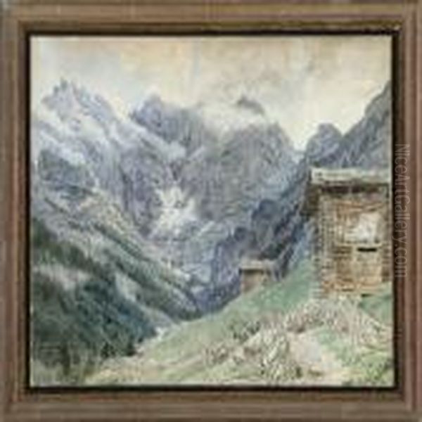Mountain Landscape From Murren In Sefinenthal - view 1