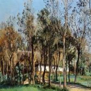 Old Farmhouse Behindtrees Old Farmhouse Behindtrees