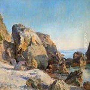 Cliffs, Capri by Janus Andreas Bartholin La Cour