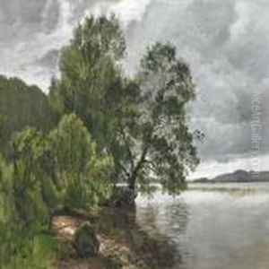 Lake Scenery From Jul Sowith Heavy Clouds