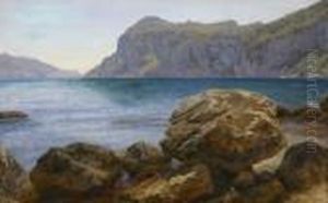 Cliffs Of Capri by Janus Andreas Bartholin La Cour