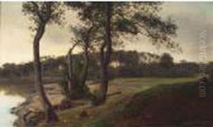 Ved Foden Af Himmelbjaerget. Diset Septembermorgen (september Morning, Himmelbjerget) by Janus Andreas Bartholin La Cour