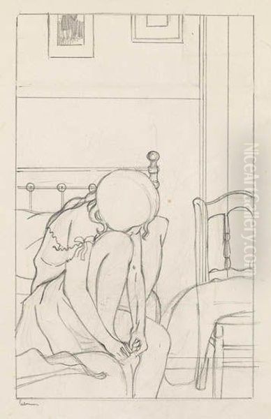 Toilettes: Le Cor Au Papier Peint Raye - view 1