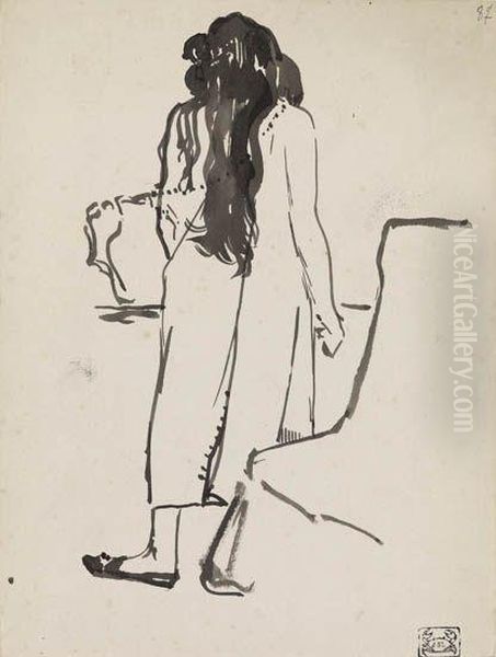 Femme Au Toilet - view 1