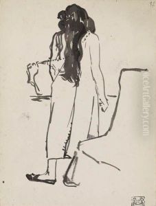 Femme Au Toilet