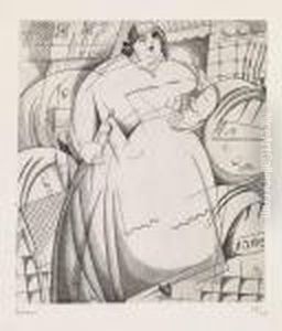 La Cabaretiere Obese by Jean Emile Laboureur