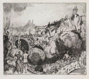 Paysage Aux Buttes-chaumont by Jean Emile Laboureur