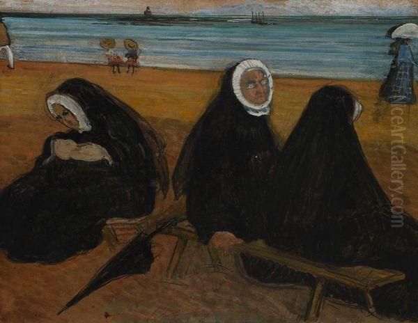 Religieuses Au Bord De La Mer - view 1