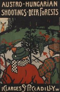 Austro-hungarian Shootings - Deer Forests. by Jean Emile Laboureur
