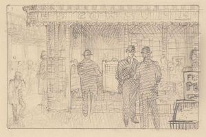 Porte De Bar, New York by Jean Emile Laboureur