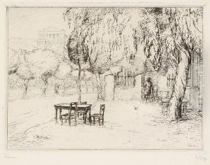 L'acropole Vu Depuis L'auberge < A Socrate Le Philosophe > by Jean Emile Laboureur