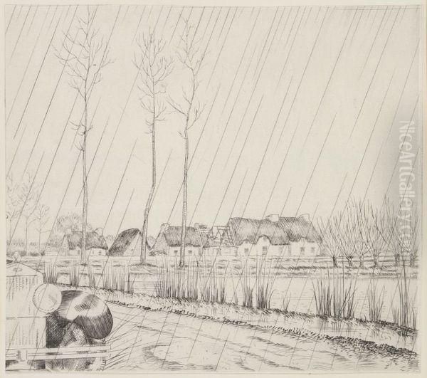 L'auto Sous La Pluie (grande Planche) - view 1