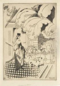 L'amazone Au Levrier by Jean Emile Laboureur
