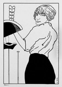 Modiste Au Chapeau Noir