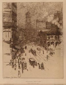 Broadway, New York by Jean Emile Laboureur